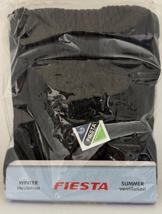 New Genuine Fiesta BLACK Cotton Mesh Striped Tank Top, Size Medium gallery