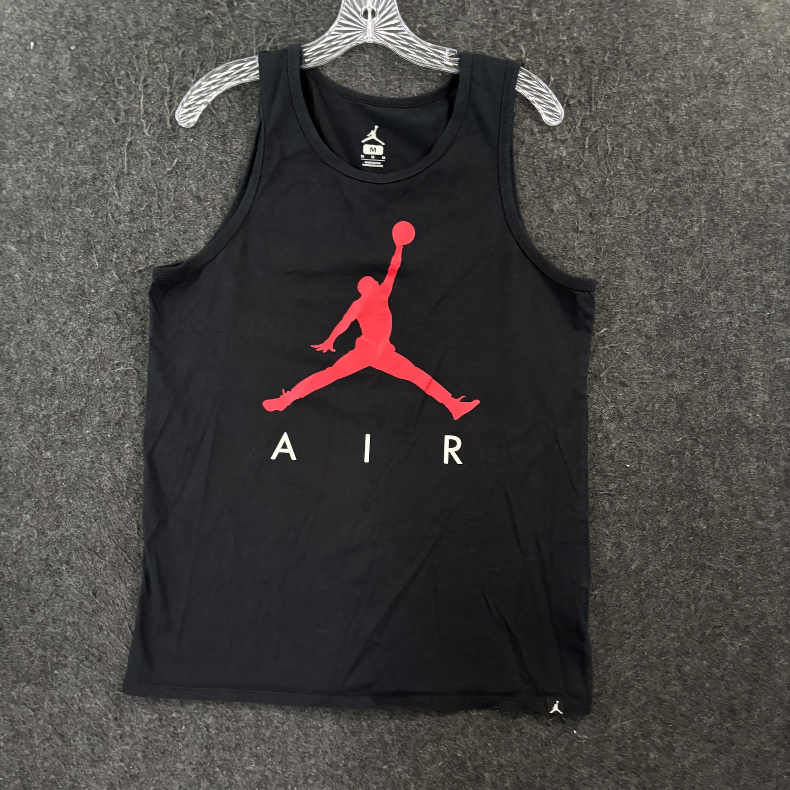 Jordan Poolside Tank Top Men's Medium Black Red Graphic Shirt Nike Air gallery