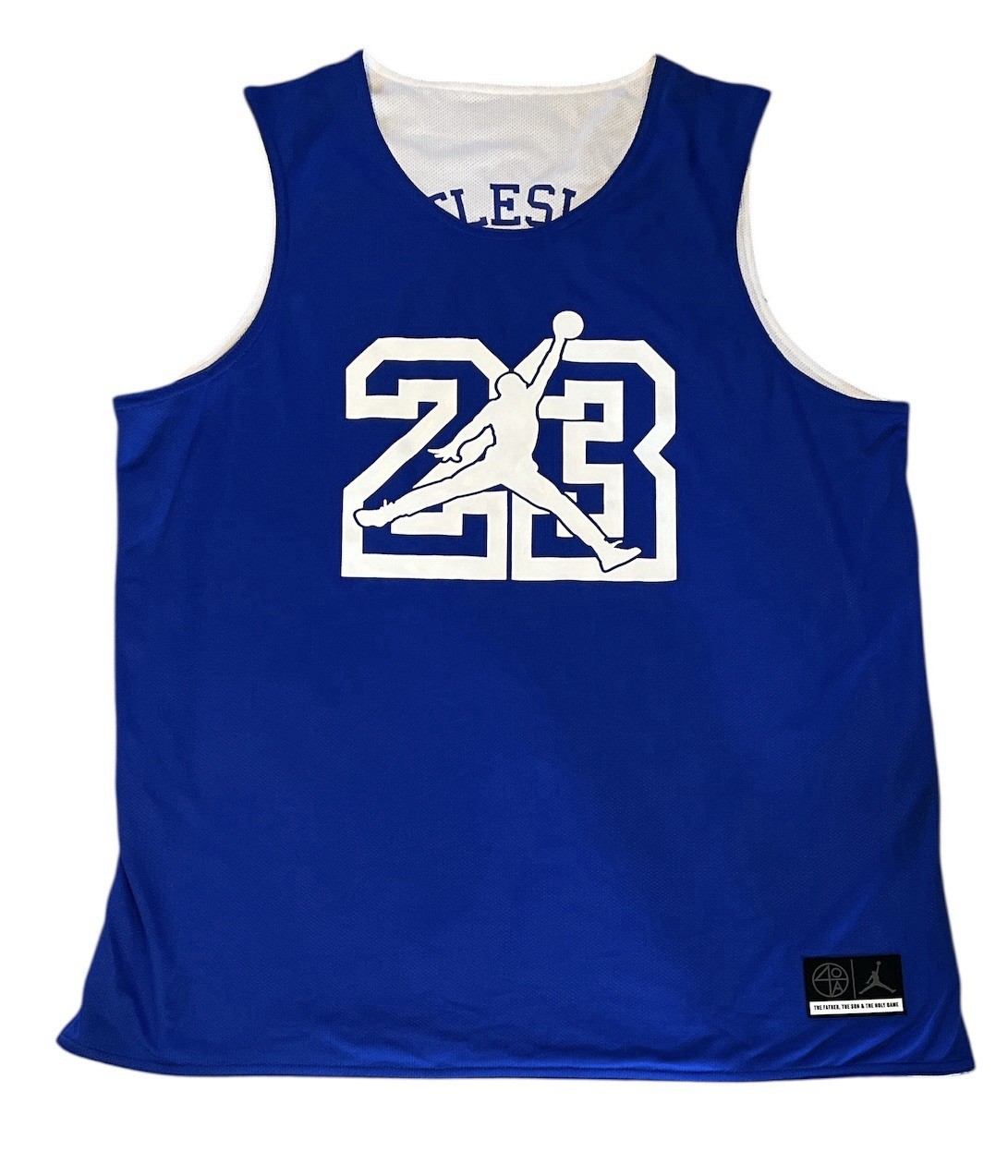 Nike Jordan Shuttlesworth Reversible Tank Jersey Men’s XL Blue White He Got Game gallery