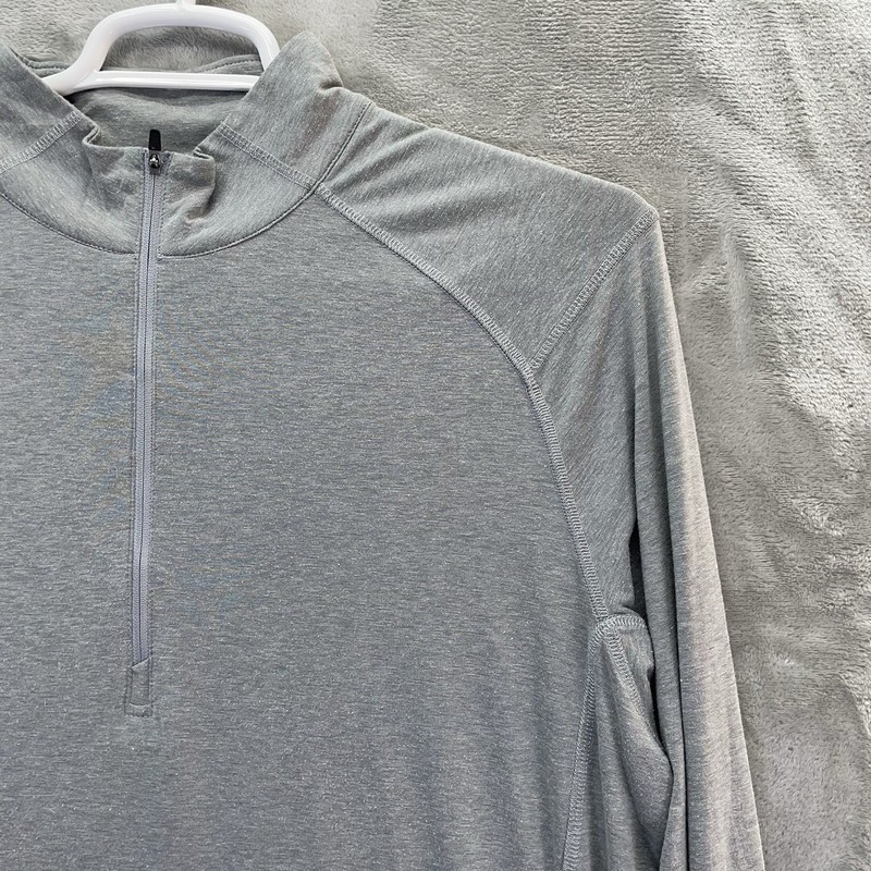 Travis Mathew sweater men's large cloud 1/4 Zip Pullover Performance golf gray gallery