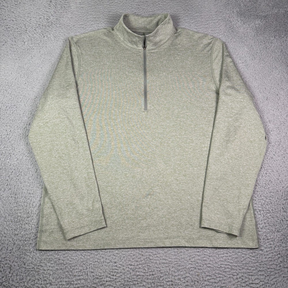 Lululemon Soft Jersey 1/2 Zip Pullover Mens 2XL Green Soft Gym Lounge Stretch