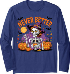 Funny Skeleton Coffee Drink Graphic Long Sleeve Unisex T-shirt