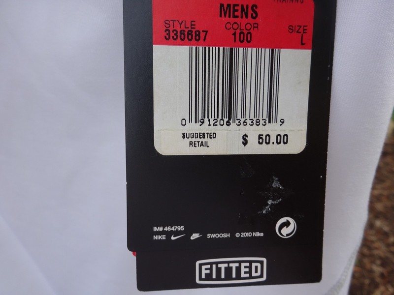 NIKE MEN'S LARGE WHITE PRO COMBAT HYPERWARM FITTED PULLOVER; NWT; RETAIL @ 50 gallery