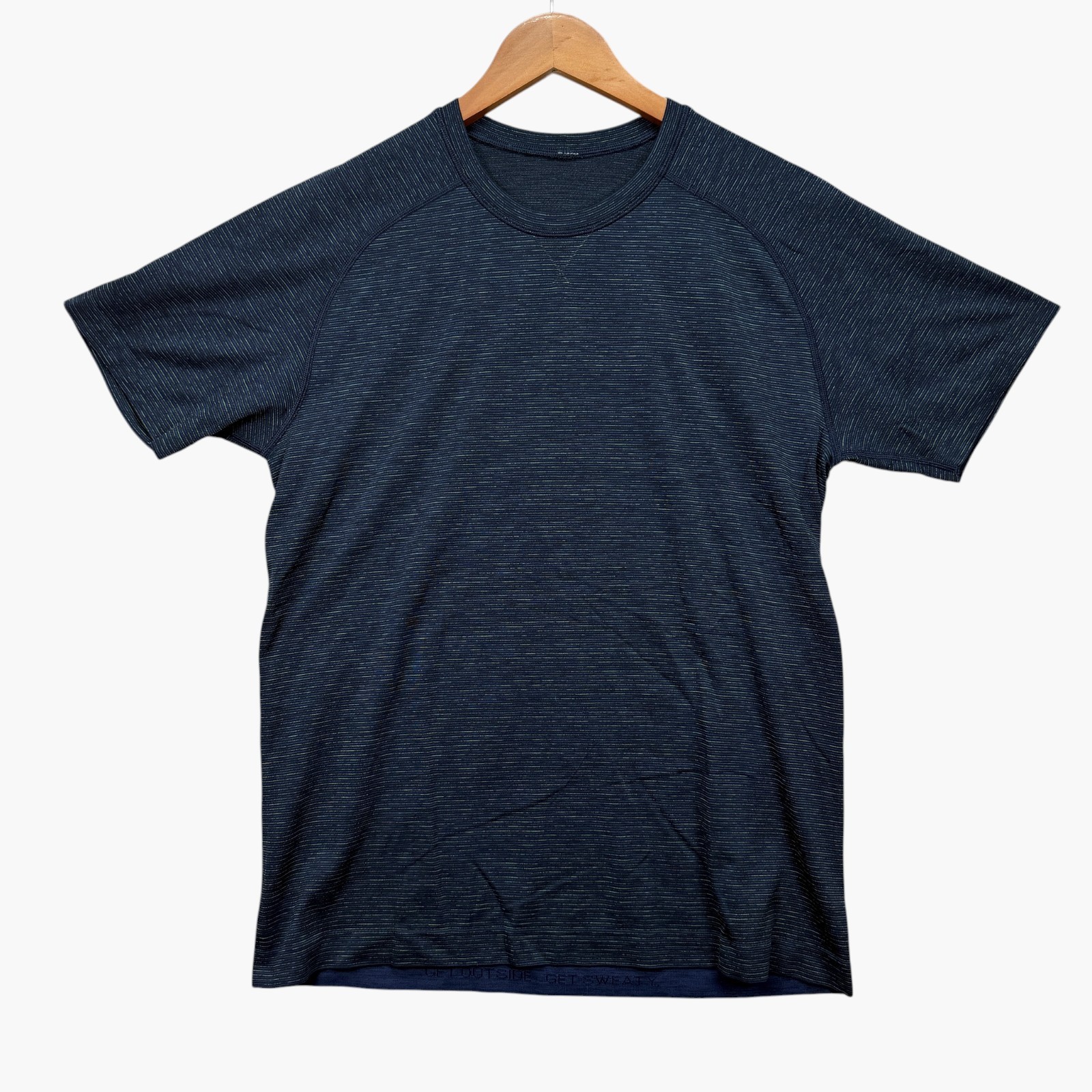 Lululemon Metal Vent Tech Tee Shirt Mens Blue Performance Sports Yoga Gym Golf M gallery