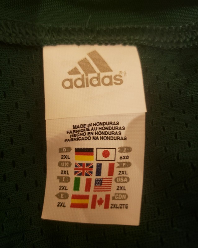 Adidas Mens Size 2XL Football Stock Game Jersey Green/White gallery