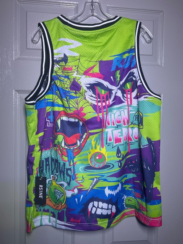 RS1NE basketball tank top size large new with tags night, terra graffiti all ove gallery
