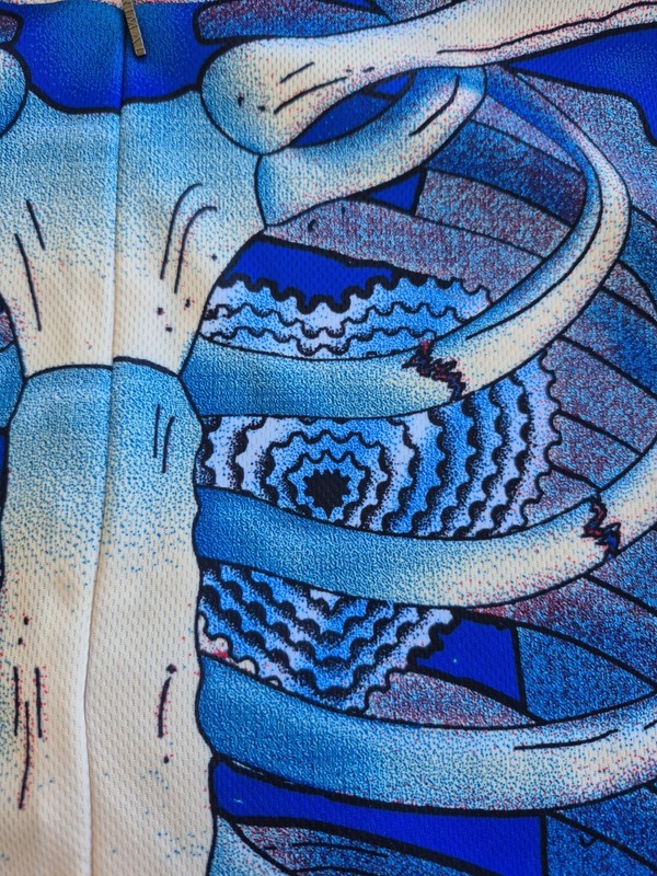 Primal Bone Collector Full Zip Skeleton Graphic Cycling Jersey Men's M gallery