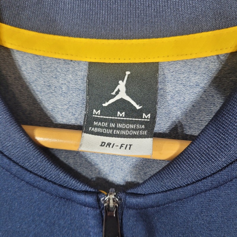 Nike Jordan Pullover Mens Medium Michigan Wolverines 1/4 Zip Dri-FIT Navy Blue gallery
