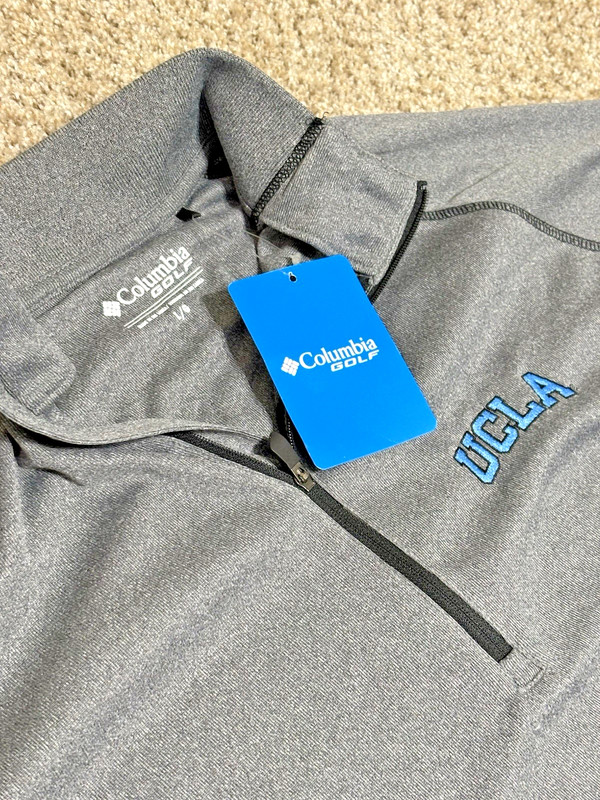 Columbia Golf UCLA 1/4 Zip Pullover Gray Large NWT gallery