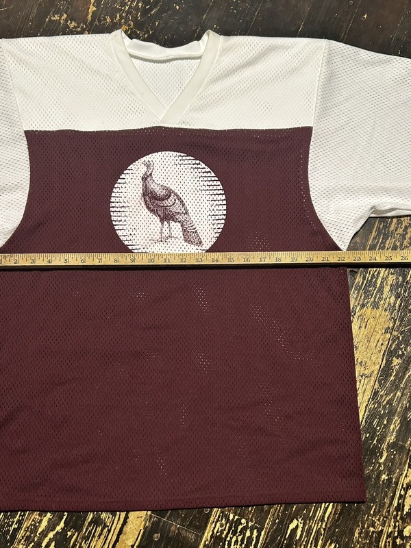 Wild Turkey Bourbon Jersey Shirt Red Mens Size XL Liquor Football USA Made gallery