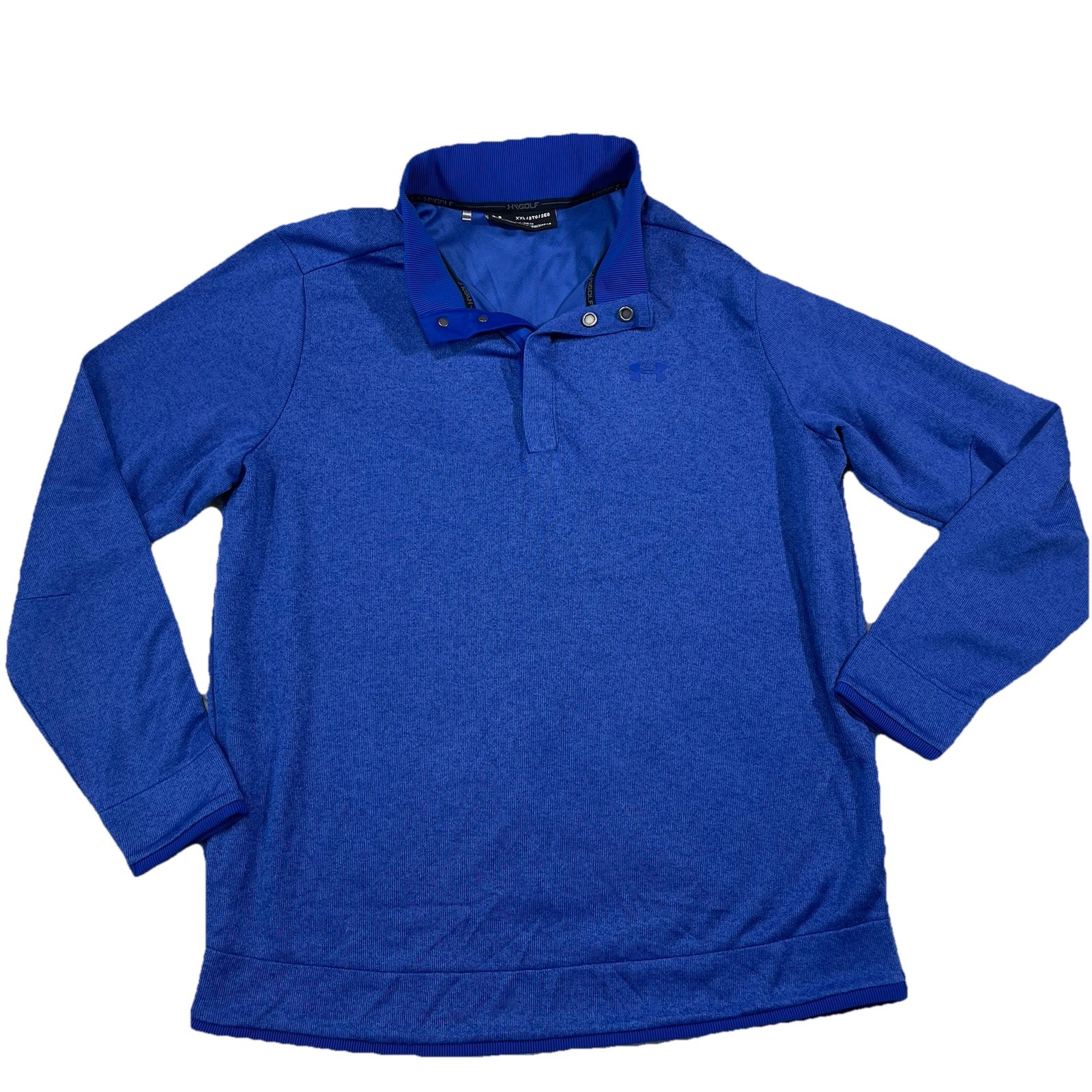 Under Armour Golf Loose Fit 1/4 Snap Button Pullover Mens Size XXL Blue M2Y gallery