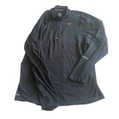 Nike Running Dri Fit Black 1/4 Zip Pull Over Size L