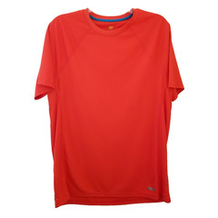Tek Gear Shirt Mens Medium Orange Performance Drytek Raglan Sleeve Crew Neck Tee