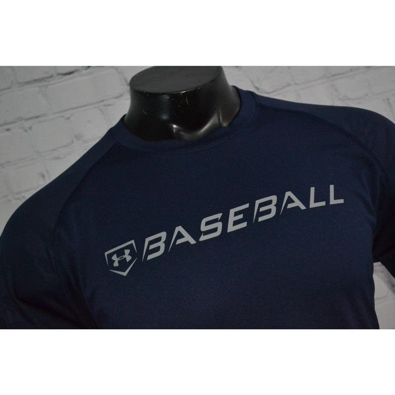Under Armour Gym Shirt Baseball 9 Strong Mens Size Medium Loose HeatGear gallery