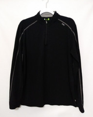 Tasc Athletic Men’s Black Bamboo Performance Pullover 1/4 Zip Long Sleeve Large