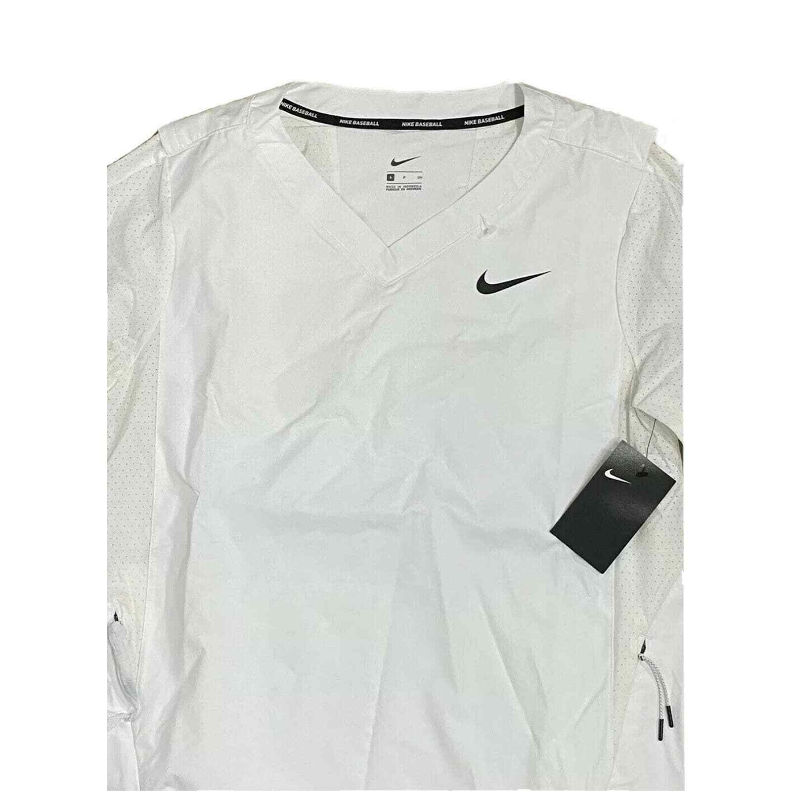 Nike Mens Baseball Jacket 3/4 Hot Jacket Pullover 3/4 Sleeve V-Neck Sm gallery