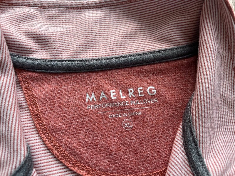 MAELREG PERFORMANCE PULLOVER GOLF TECH SWEATER ORANGE MENS XL EXCELLENT gallery
