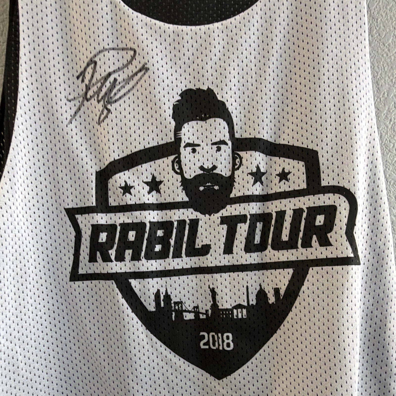 AUTOGRAPHED New Balance Rabil Tour 2018 Reversible Mesh Tank Jersey Men’s L/XL gallery