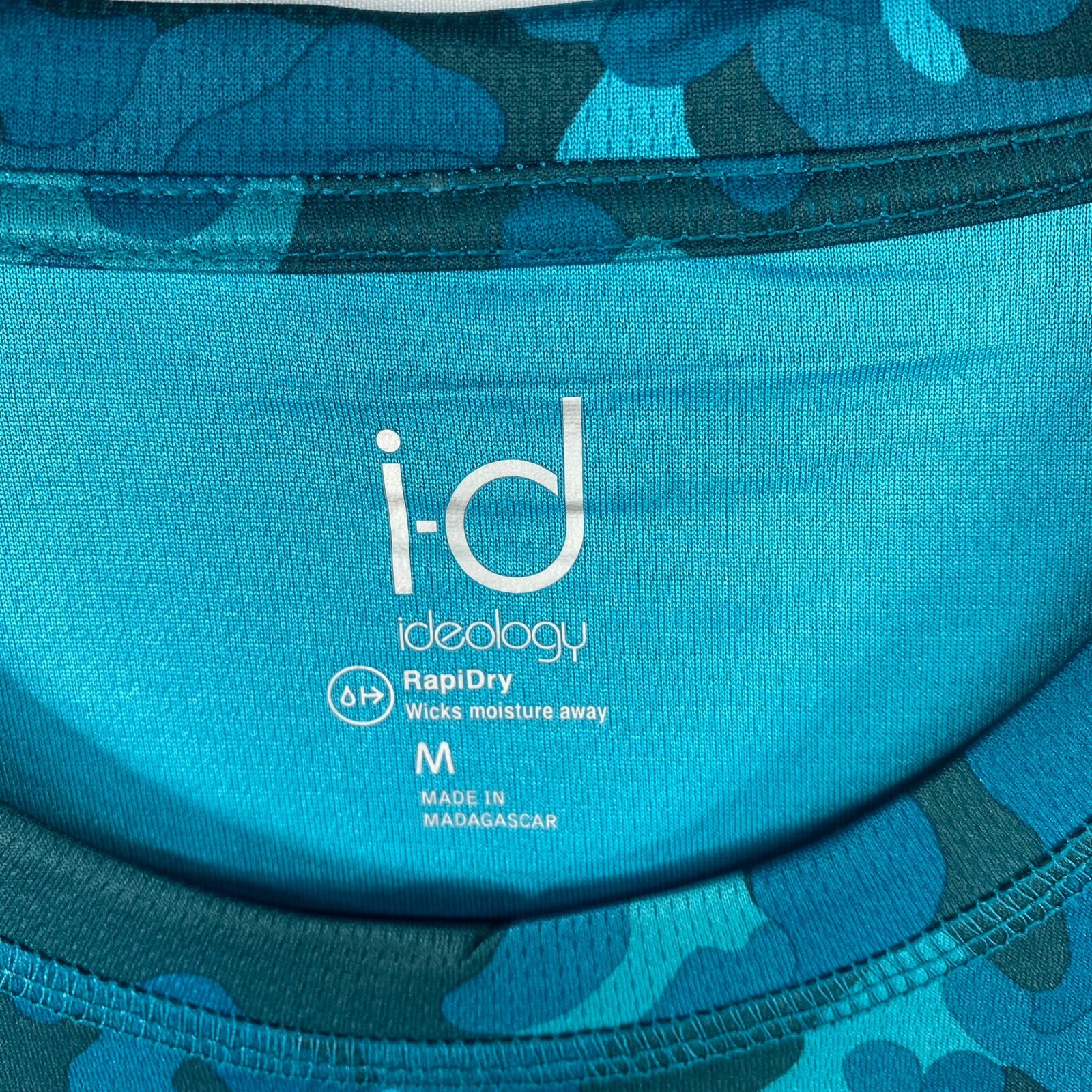 Ideology Mens Workout Shirt size Medium Blue Camouflage Short Sleeve Rapidry New gallery