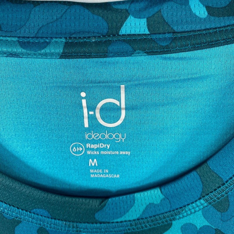 Ideology Mens Workout Shirt size Medium Blue Camouflage Short Sleeve Rapidry New gallery
