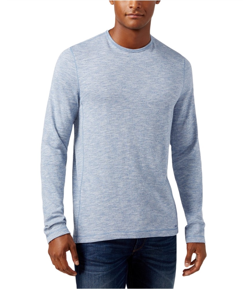 Michael Kors Mens Space-Dyed Contrast Basic T-Shirt, Blue, XX-Large gallery