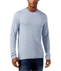 Michael Kors Mens Space-Dyed Contrast Basic T-Shirt, Blue, XX-Large
