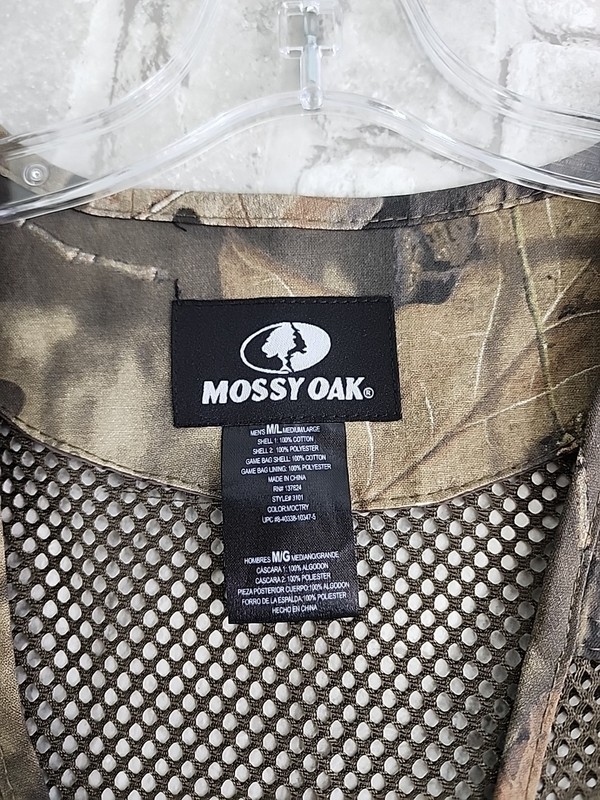 Mossy Oak Mens Dove Vest M/L Break Up Country Camo Game Bag Breathable NWT gallery