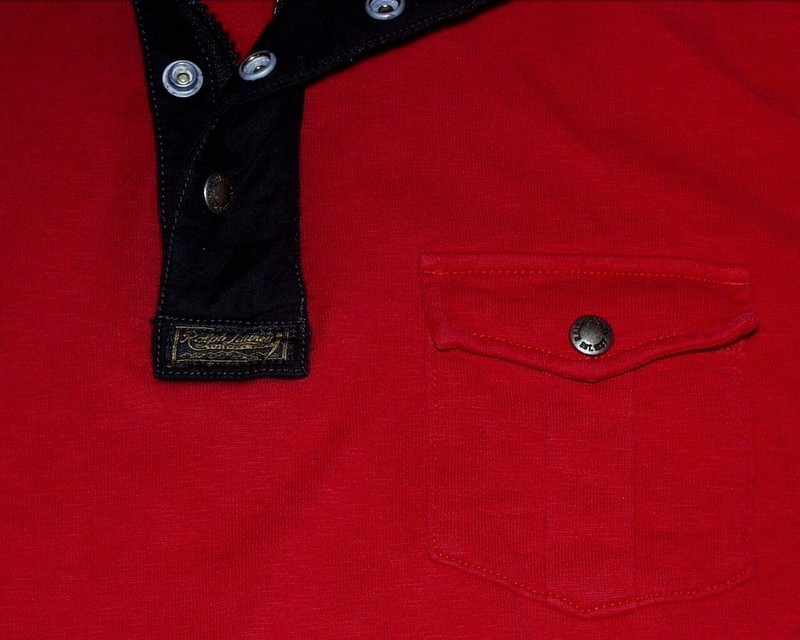 Polo Ralph Lauren 1/4 Zip/Snap Button Mock Neck Pullover, Red or Black, New gallery
