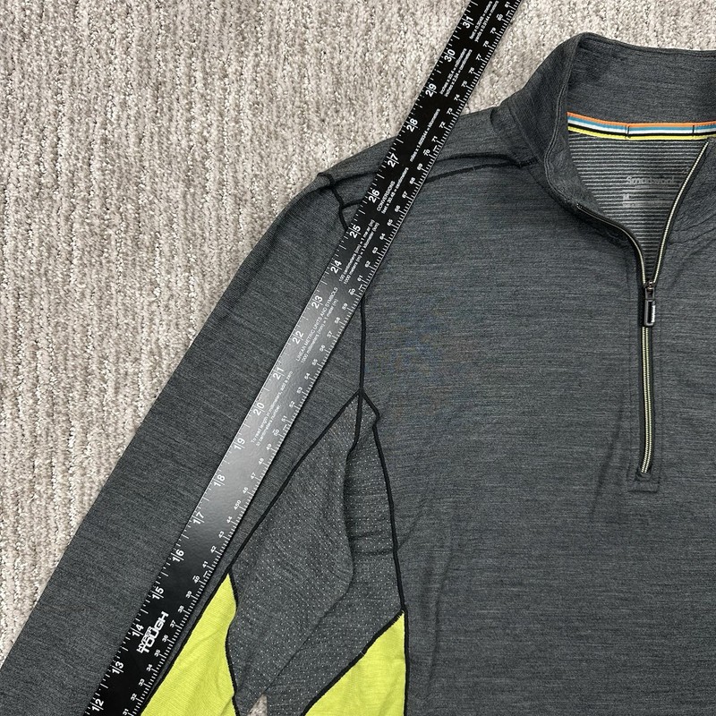 Smartwool Merino Sport 150 Quarter Zip Baselayer Pullover Mens Med Grey Hiking gallery