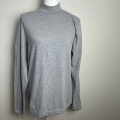 American Apparel Fine Jersey Turtleneck Gray Long Sleeve Men’s Sz Small