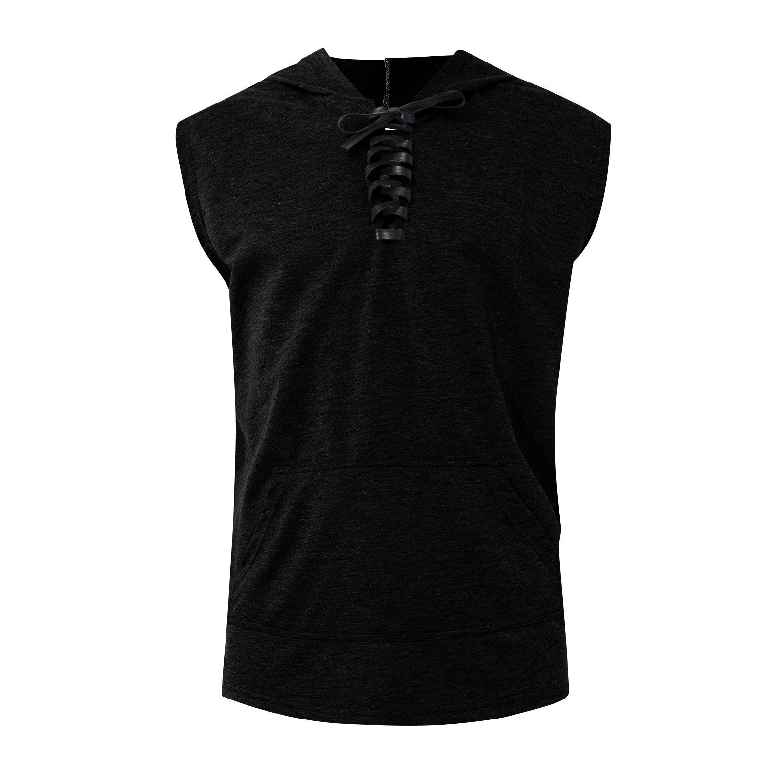 Men's Sleeveless Hoodie Hooded Workout Gym Training Running Sport Vest Tank Top gallery