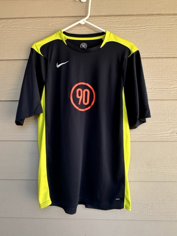 Nike Vintage Mens Total 90 Football Shirt Soccer Jersey Blue Yellow Size L (A53) gallery