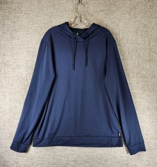 Rhone Essentials Performance Hoodie Shirt Mens L Navy Pullover Midweight Nice!
