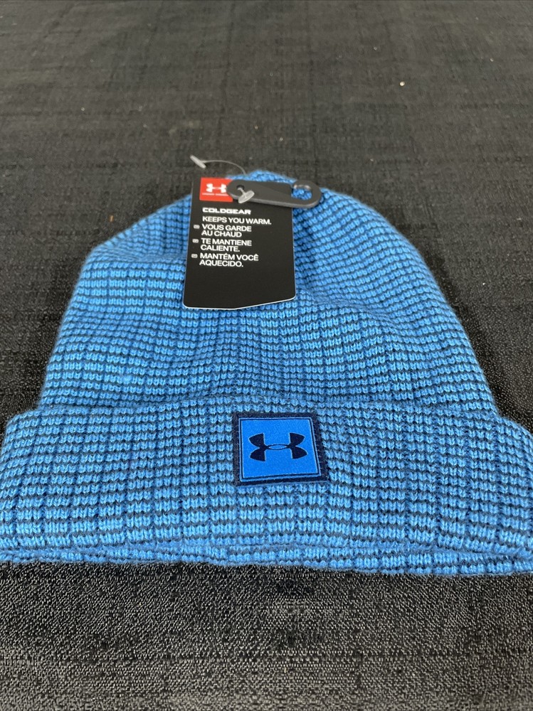 Under Armour Blue Circuit ￼Cold Gear Youth Medium￼ 4-6 Years Acrylic Cap Hat￼