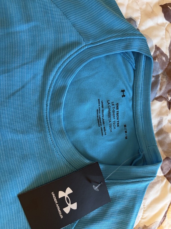 Under Armour Tech Men's M Blue Lightweight Polyester Crew Neck T-Shirt gallery