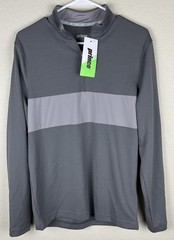 Prince Mens Tennis Top Striped Quarter Zip Size Small