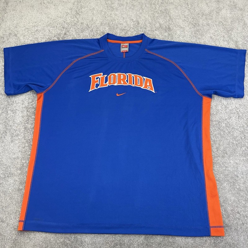 NIKE Men’s FLORIDA GATORS T-Shirt FIT Dry Short Sleeve Performance Blue Size 2XL gallery
