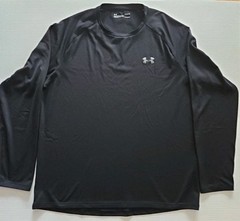 Under Armour HeatGear Men’s L Black Long Sleeve Performance Loose Fit-EUC