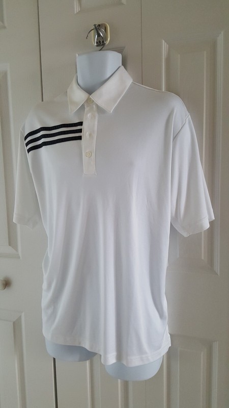 adidas men's Climalite 3 Stripes Tech Flat Front Golf Polo Shirt TMS12-M3481 gallery
