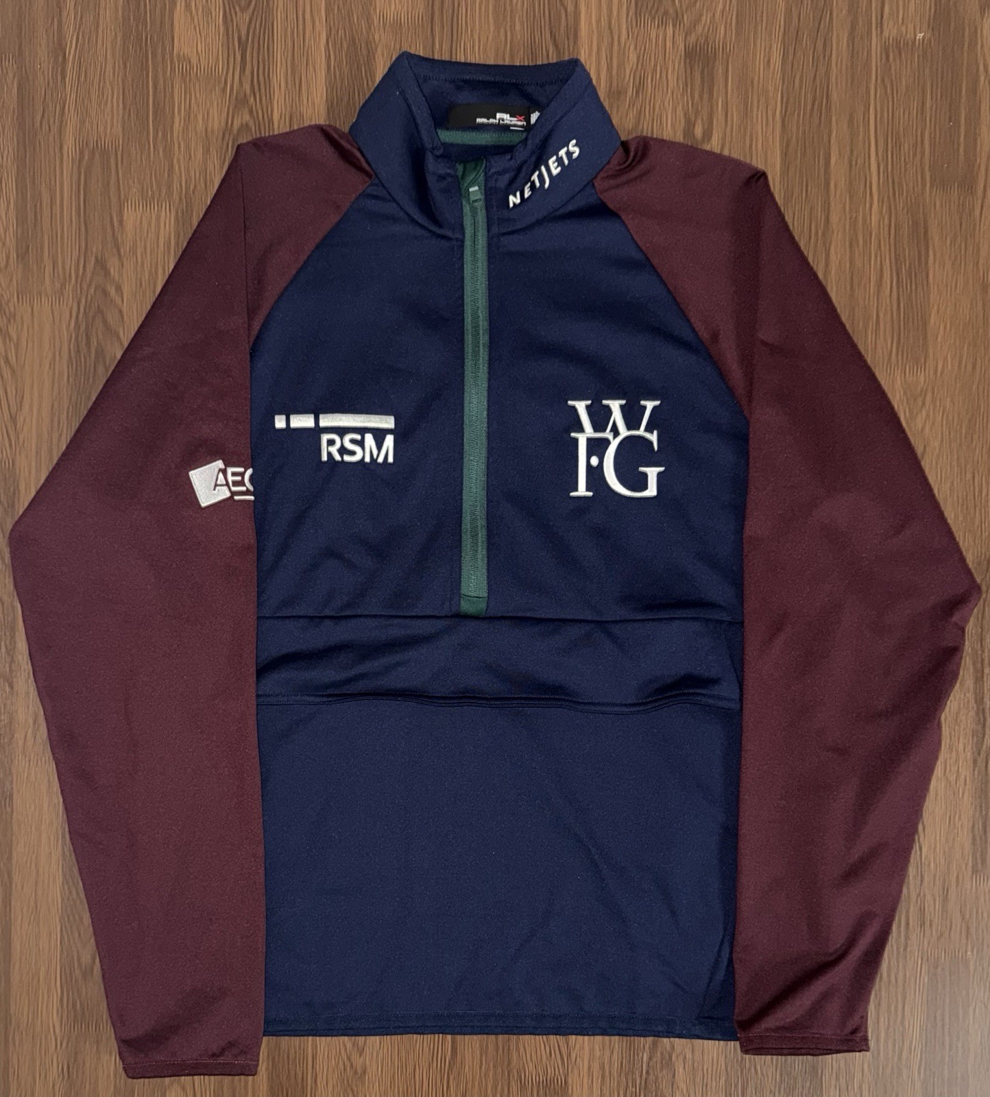RLX Ralph Lauren Quarter Zip Pullover-PGA Tour Issued Sponsor Logos-Men's Medium gallery