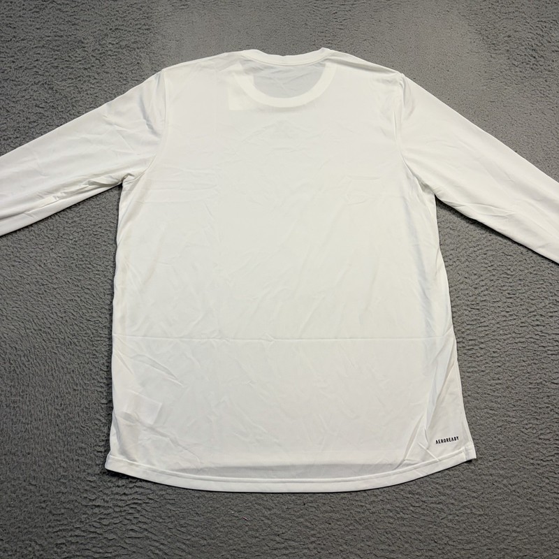Adidas PreGame Badge Of Sport Shirt Men’s XL White Long Sleeve Tee HS9216 gallery