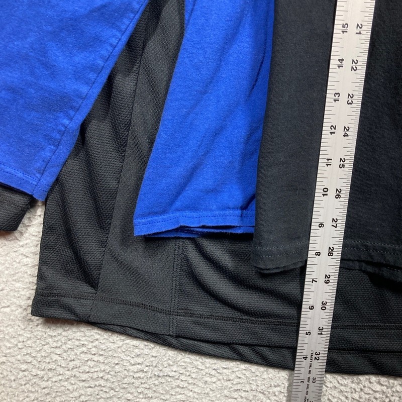 New York Giants Tops Mens XL 3 Pack Blue Black 1/4 Zip, 2 T Shirts FLAWS gallery