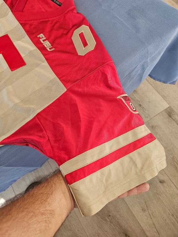 Vintage Fubu 05 Men's Jersey XL Red Beige/Gold Hip Hop Shirt - Very Rare - Nice gallery