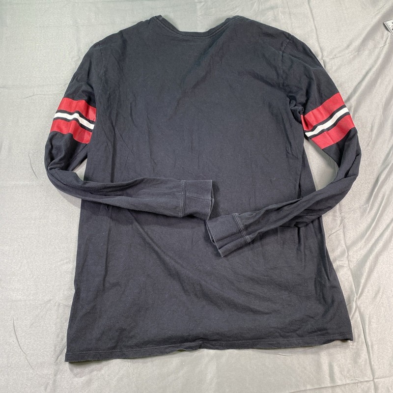 Mens Nike Air Jordan AIR 1985 Black White Red Longsleeve Shirt Size L Large gallery