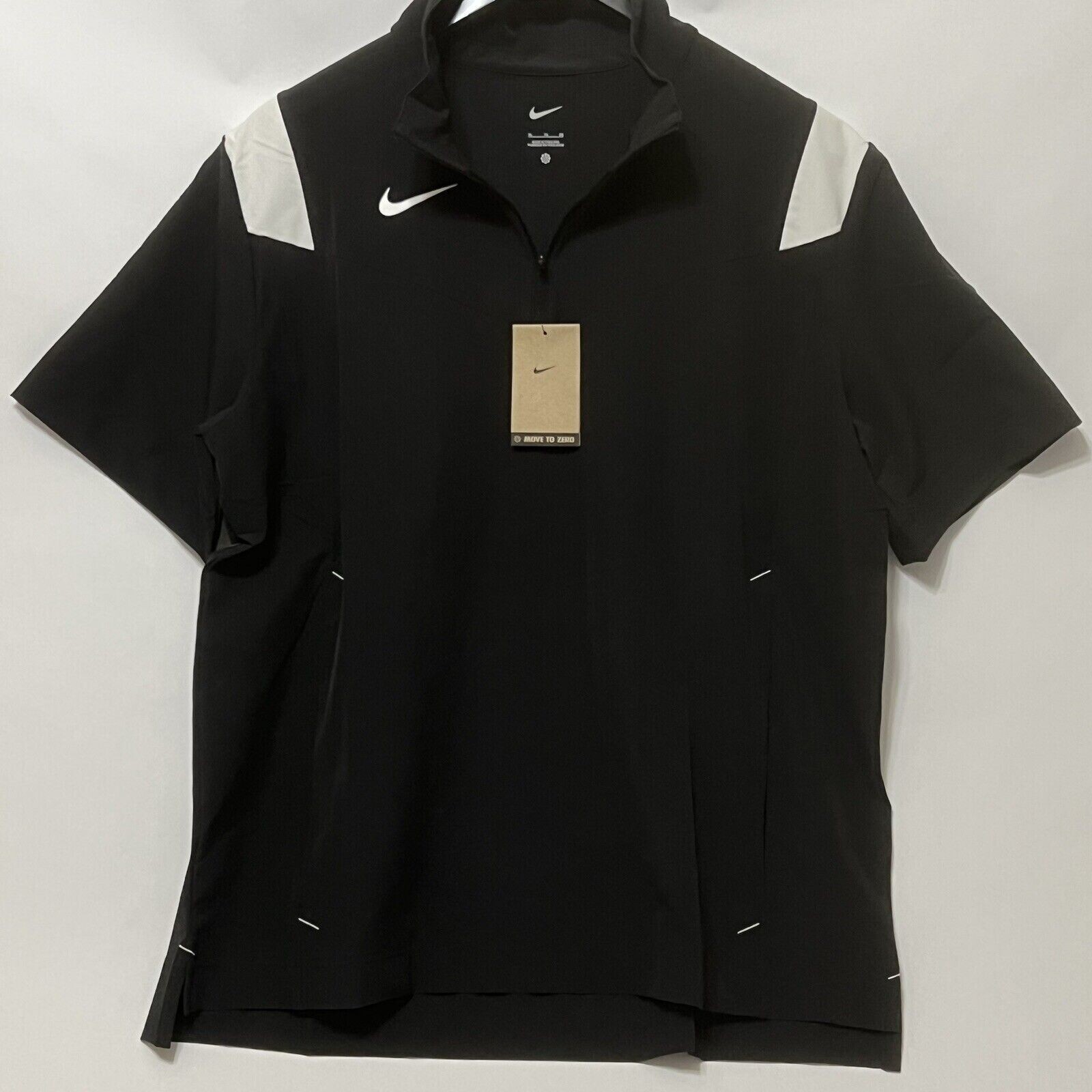 Nike Coach Performance Short Sleeve Sideline Black Jacket DJ5113-010 Size Medium gallery