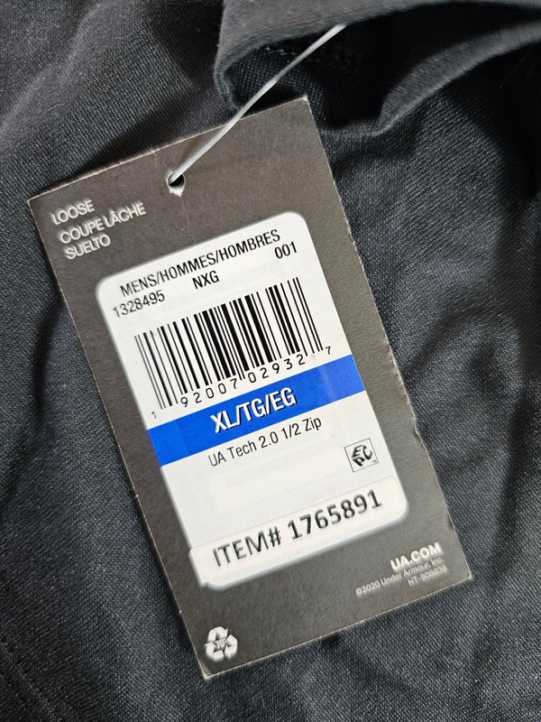 XL - X-LARGE - BLACK - Under Armour T-shirt Men's UA Tech 2.0 1/2 Zip gallery