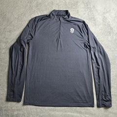 Zero Foxtrot 1/4 Zip Shirt Mens Small Dark Navy Long Sleeve Performance Stretch