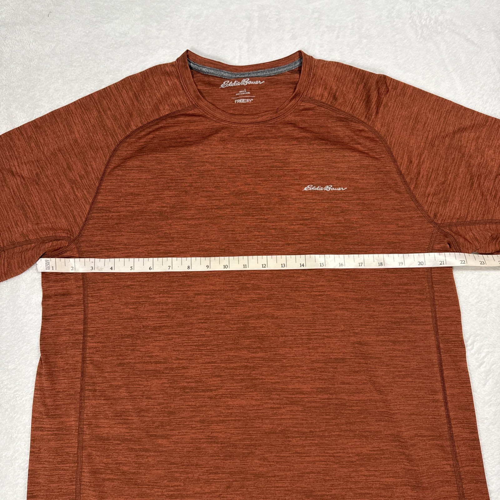 Eddie Bauer Men’s FreeDry Lightweight Orange T-shirt size Large gallery