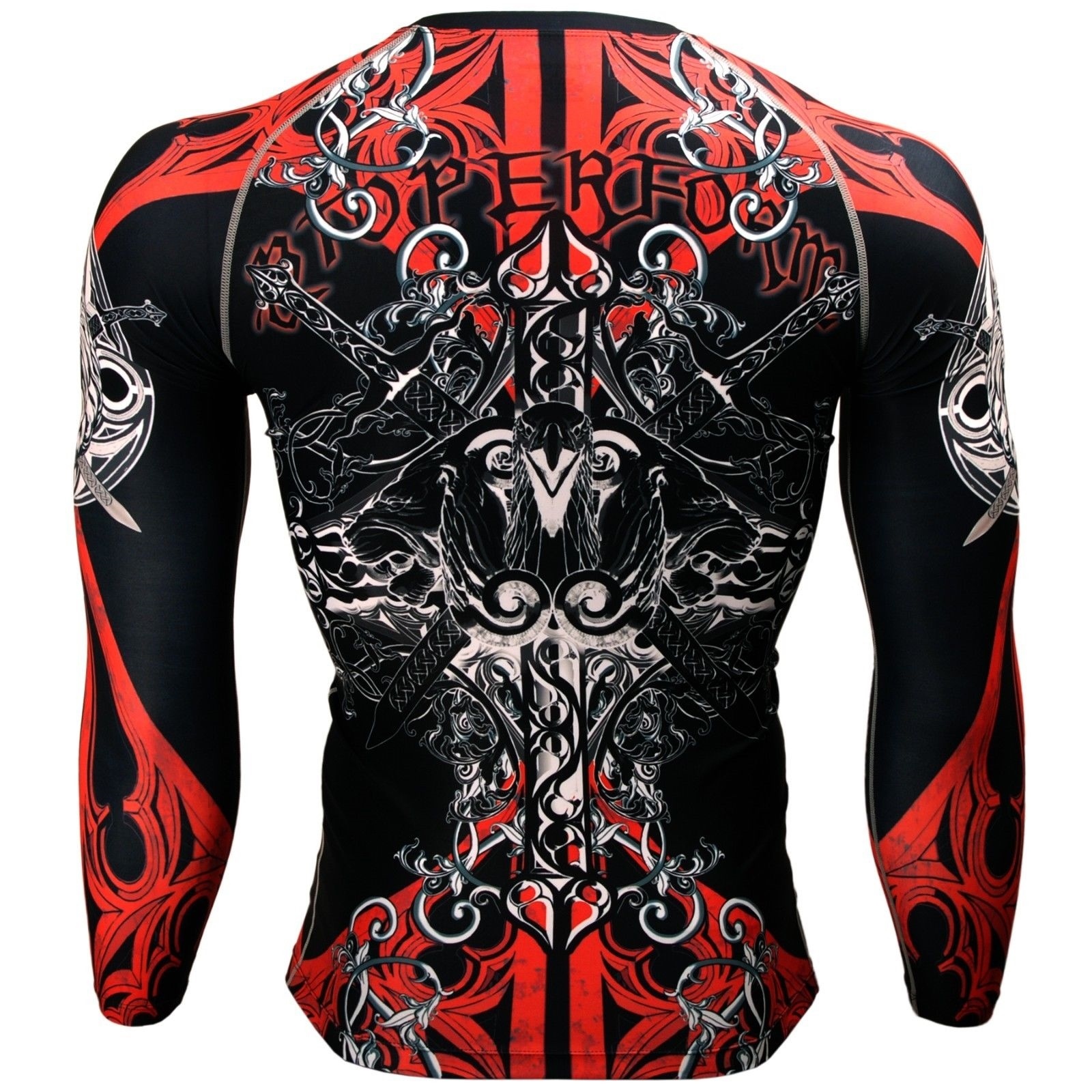 [FX-121] BTOPERFORM Compression Skin Tight Base layer Rash guard MMA Training gallery