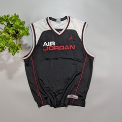 AIR JORDAN Rare Vintage Men’s Black – White Tank Top With a Big Logo Size XL